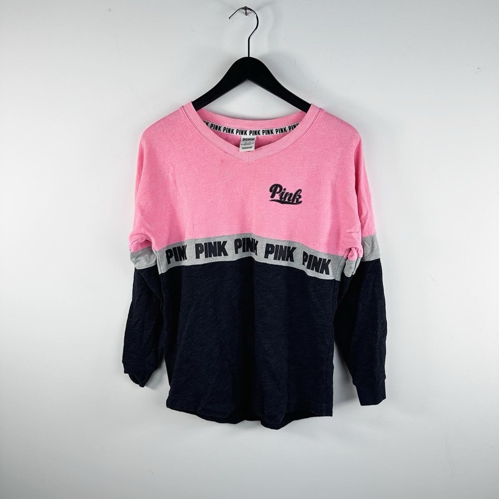 Victoria’s Secret PINK Color Block Long-Sleeve T-Shirt